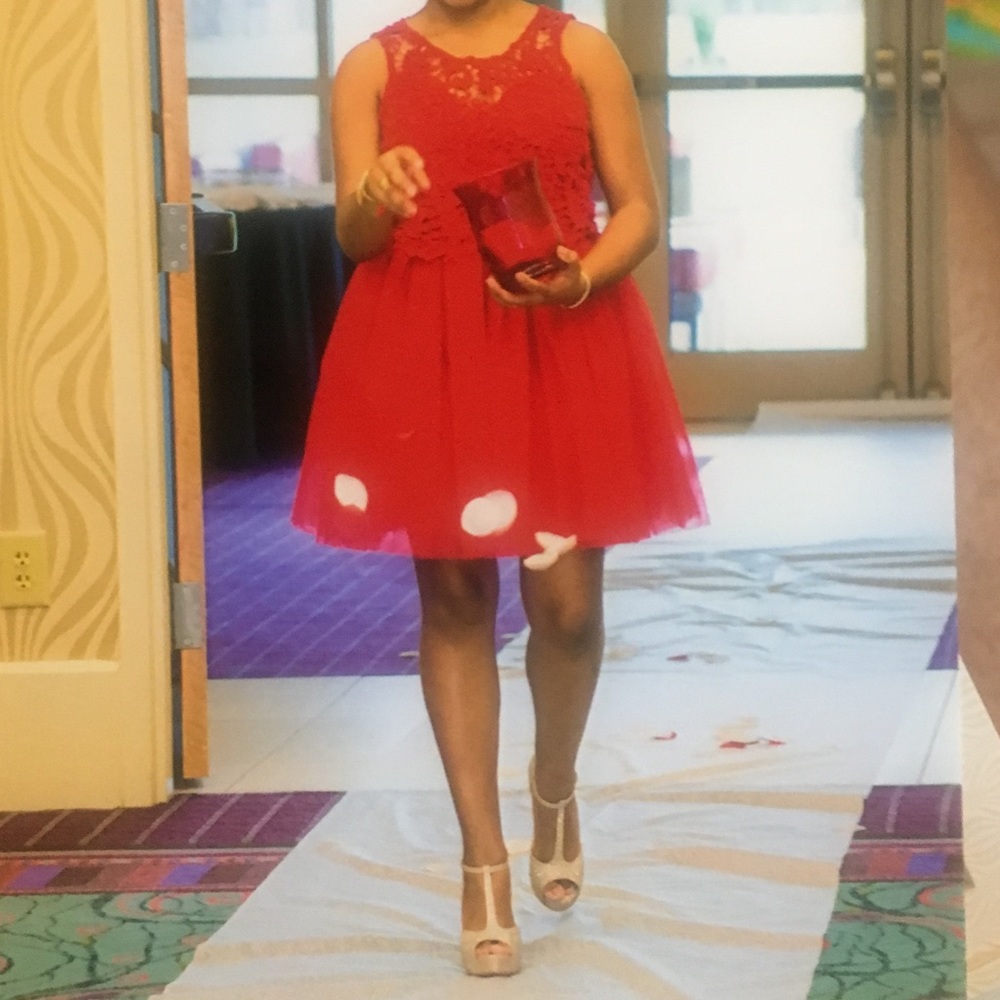 Red Babydoll short dress